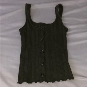 Olive green tank top